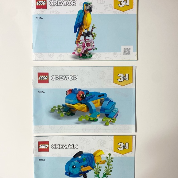 Lego Creator 3 in 1 Exotic Parrot Building Toy Set 31136 - Picture 4 of 5